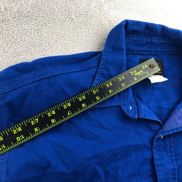 Deerskin Mens Shirt Size XL Blue Long Sleeve Casual Buton Up Classic Travel - Picture 7 of 11
